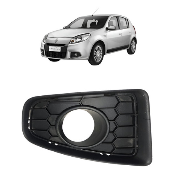 Grade Moldura Farol Milha Original Renault Sandero 2012/2014